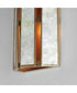 Miramar 2-Light Wall Sconce Capiz / Natural Aged Brass