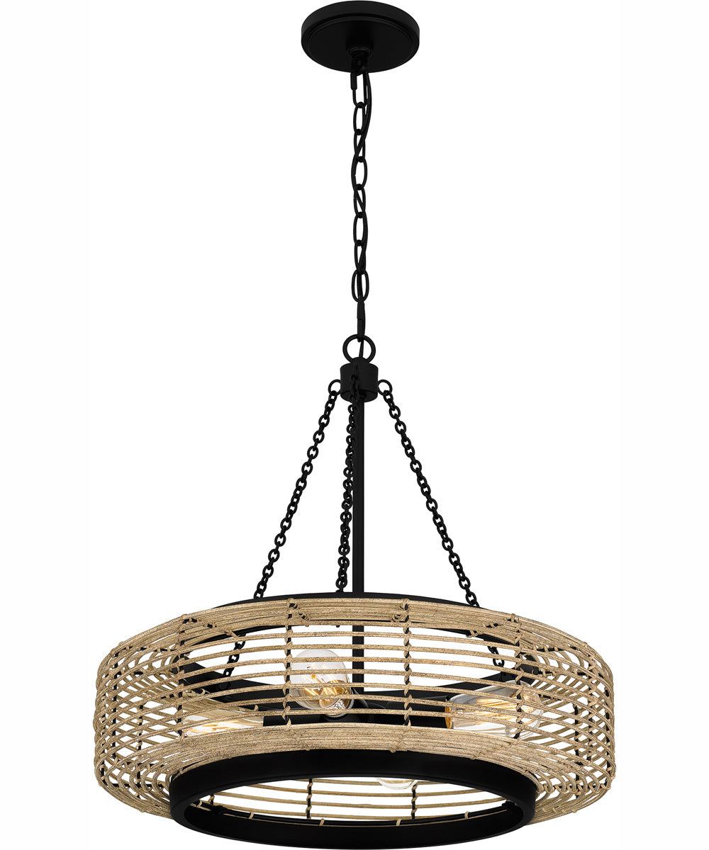 Quoizel Pendant 4-light Pendant Matte Black
