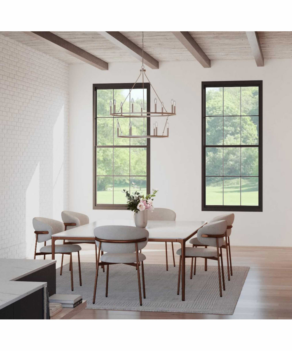 Gilliam Fifteen-Light New Traditional Chandelier Brushed Nickel