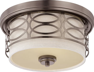 13"W Harlow 2-Light Close-to-Ceiling Hazel Bronze