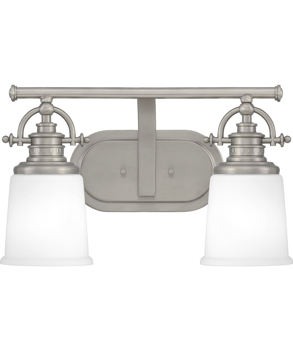 Grant Medium 2-light Bath Light Antique Nickel