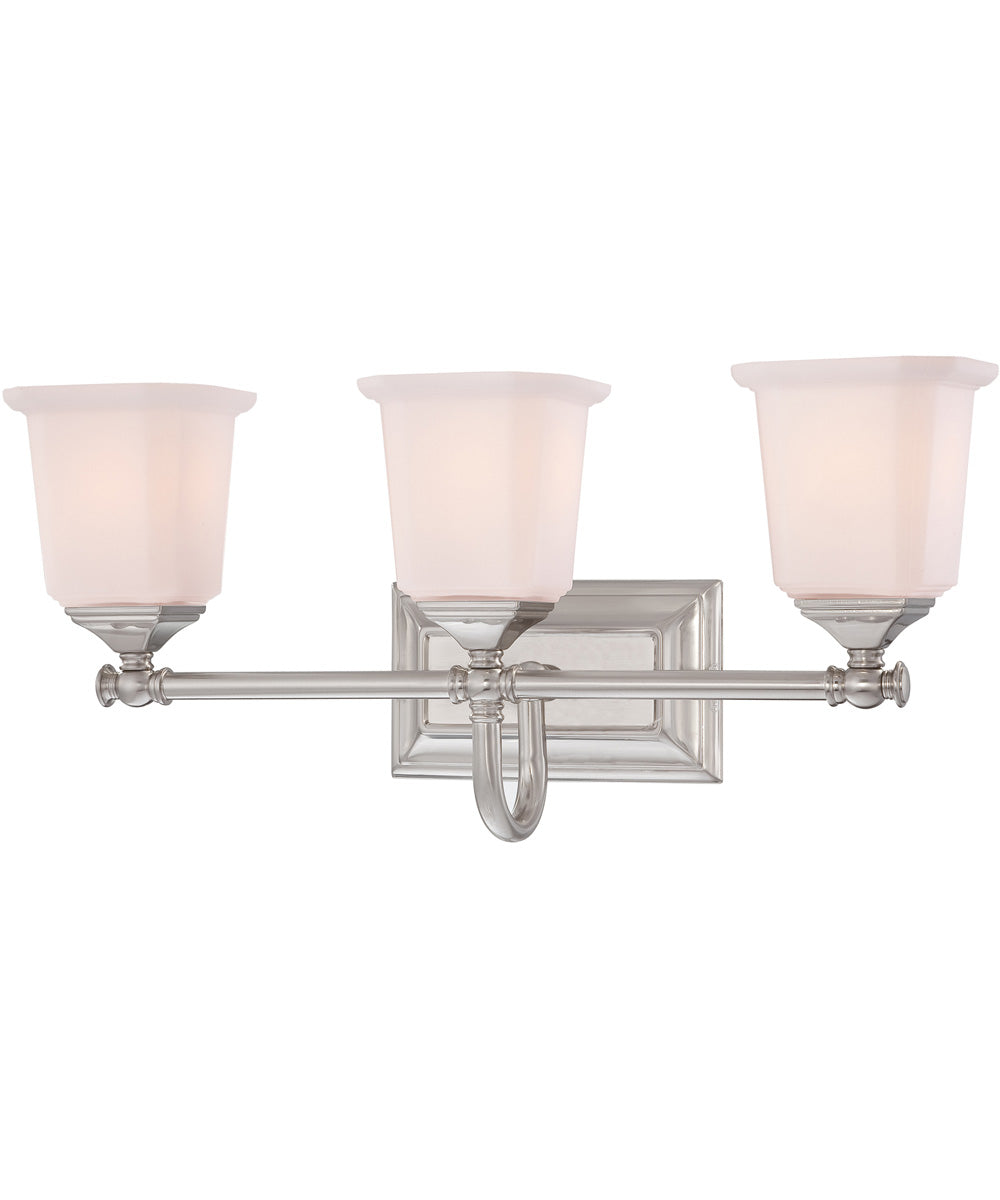 Nicholas Large 3-light Bath Light Brushed Nickel