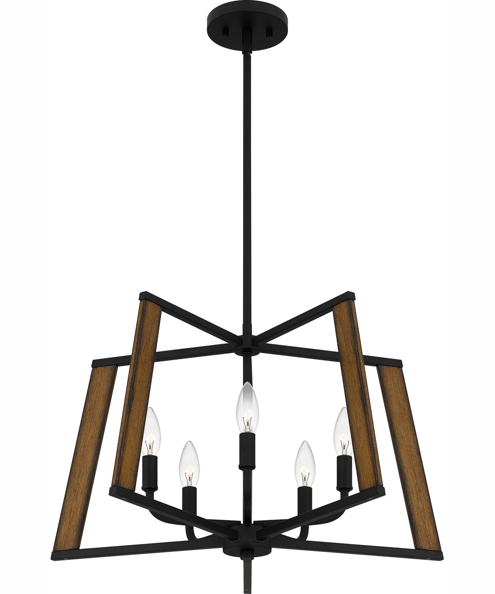Mayline 5-light Pendant Matte Black