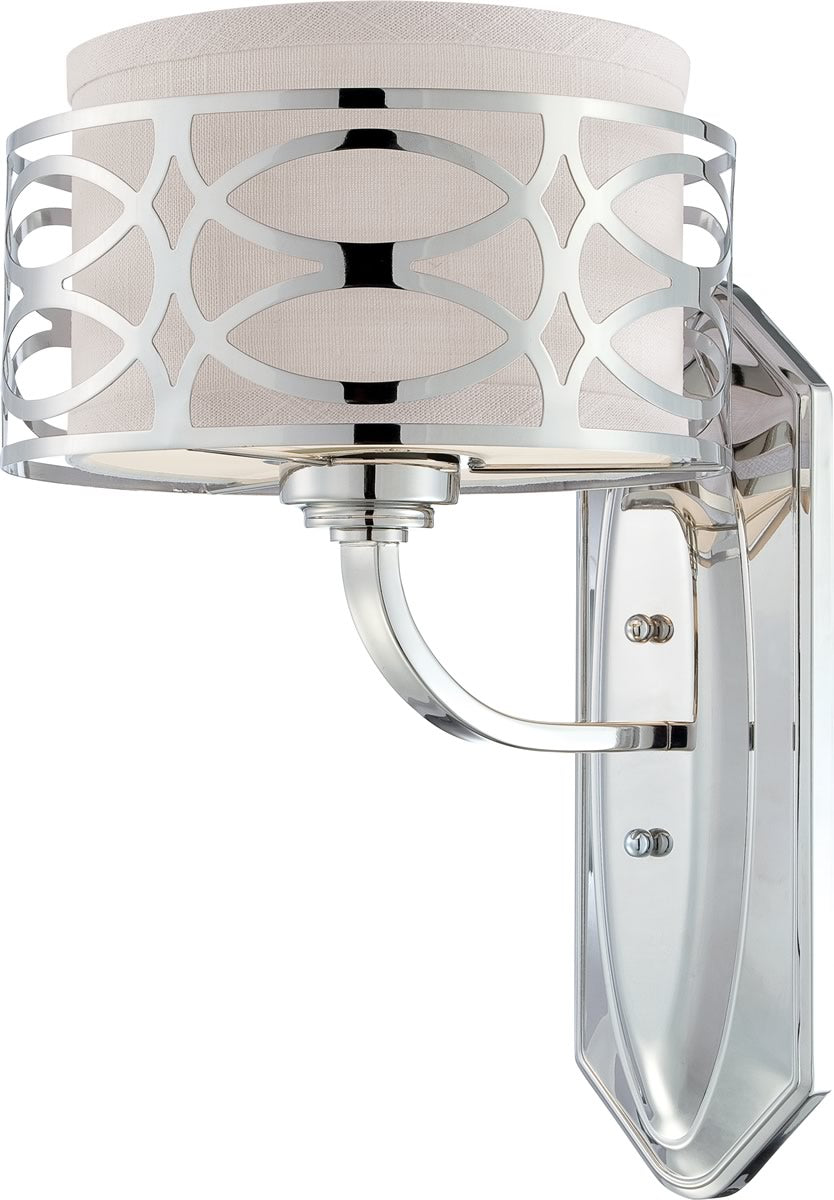 9"W Harlow 1-Light Vanity & Wall Polished Nickel