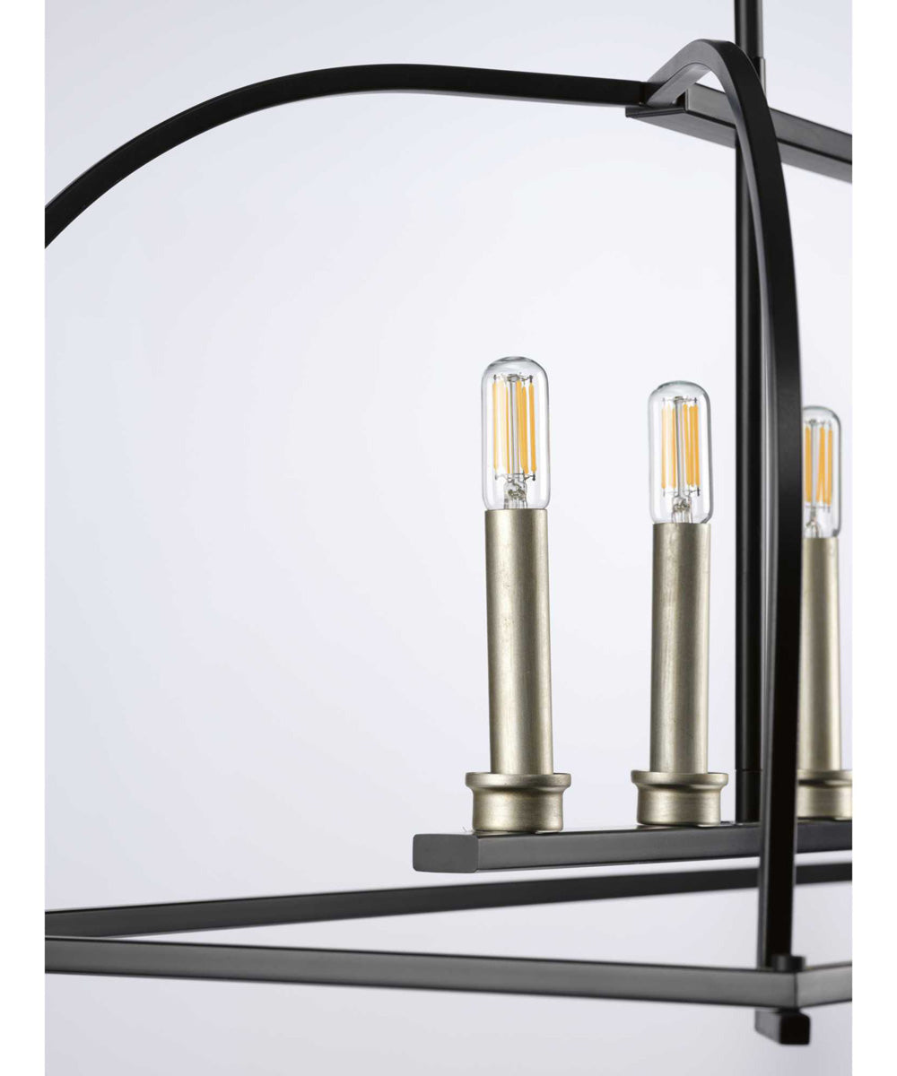 Seneca 6-Light Linear Chandelier Matte Black