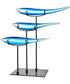 3 Blue Fish Handcrafted Art Glass Figurine