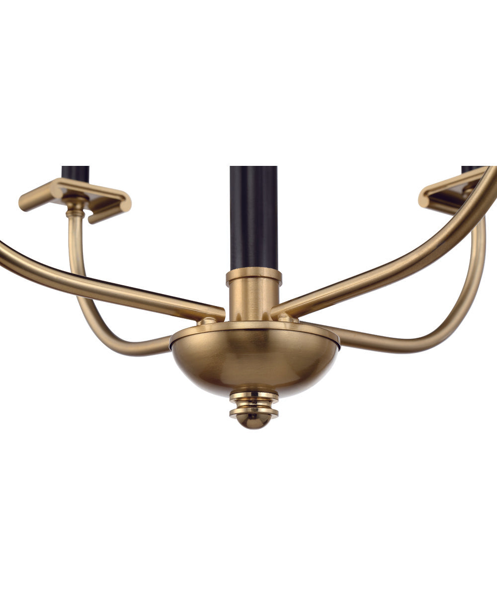 Stanza 4-Light Chandelier Flat Black/Satin Brass