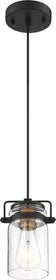 5"W Antebellum 1-Light Pendant Black