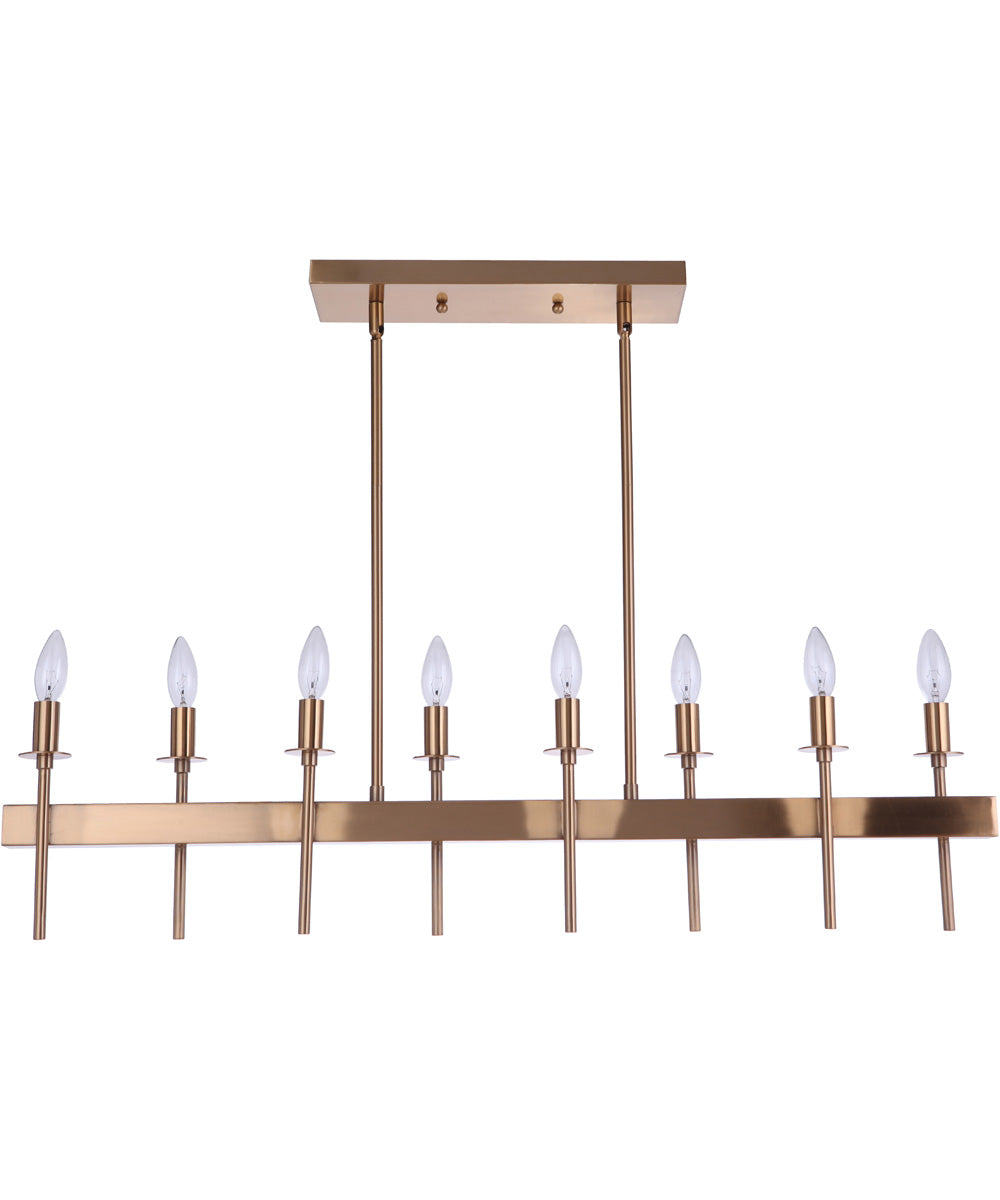 Larrson 8-Light Island Pendant Satin Brass