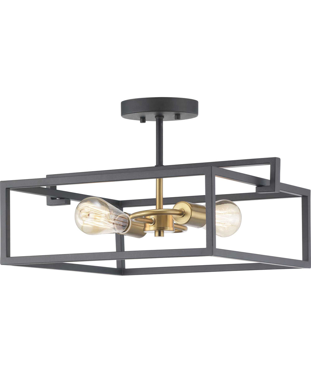 Blakely 2-Light Semi-Flush Convertible Graphite