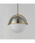Duke 10 inch Single Pendant Satin Nickel / Satin Brass