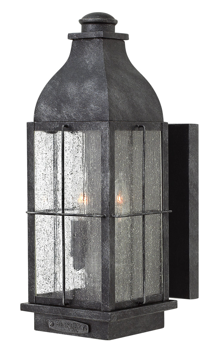 16"H Bingham 2-Light LED Medium Outdoor Wall Light in Greystone