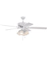 52" Pro Plus 114 White 4-Light Ceiling Fan White