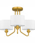 Quoizel Semi-Flush Mount Large 3-light Semi Flush Mount Painted Brass