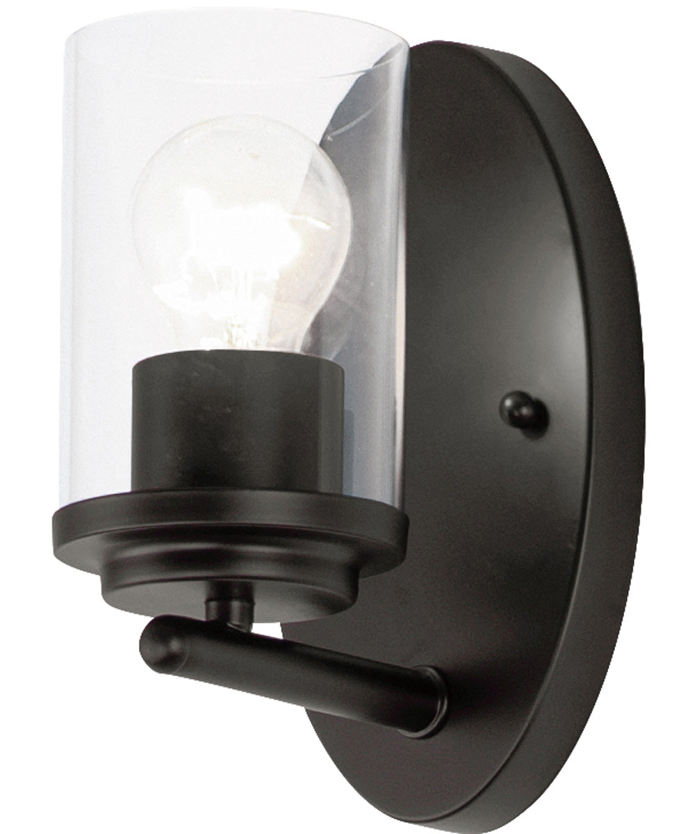 Corona 1-Light Wall Sconce Black