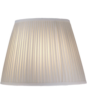 (10x7) (16x11) x 12 Off White Side Pleat Camelot Tapered Oval Softback Lampshade