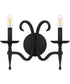 Octavia Small 2-light Wall Sconce Earth Black