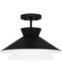 Quoizel Semi-Flush Mount Medium 1-light Semi Flush Mount Matte Black