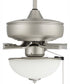 52" Outdoor Pro Plus 211 White 2-Light Indoor/Outdoor Ceiling Fan Painted Nickel