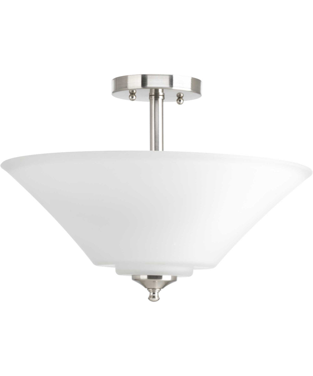 Joy 3-Light 16-5/8" Semi-Flush Convertible Brushed Nickel