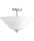Joy 3-Light 16-5/8" Semi-Flush Convertible Brushed Nickel