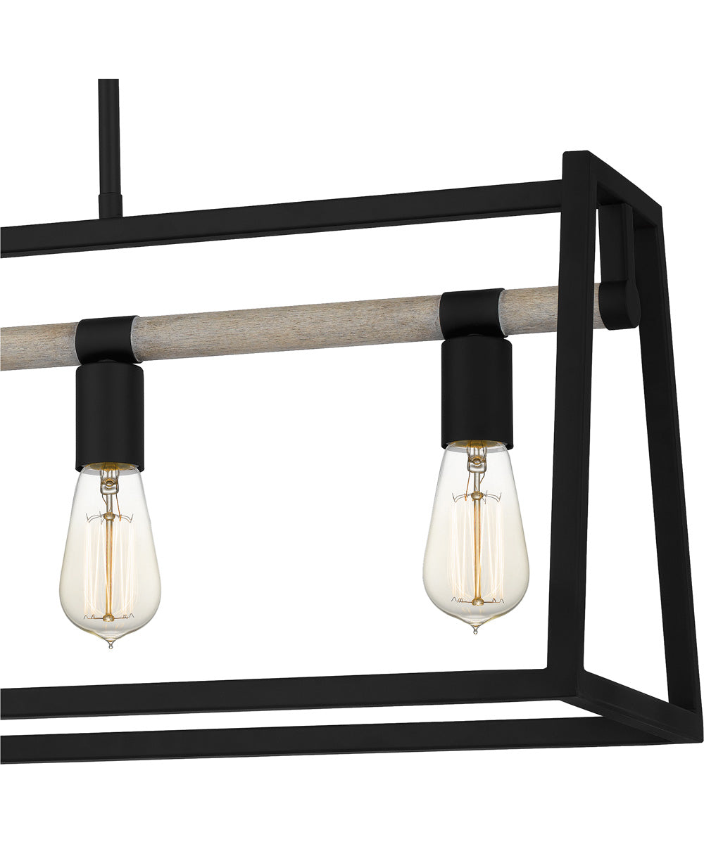 Tippet 5-light Island Light Matte Black