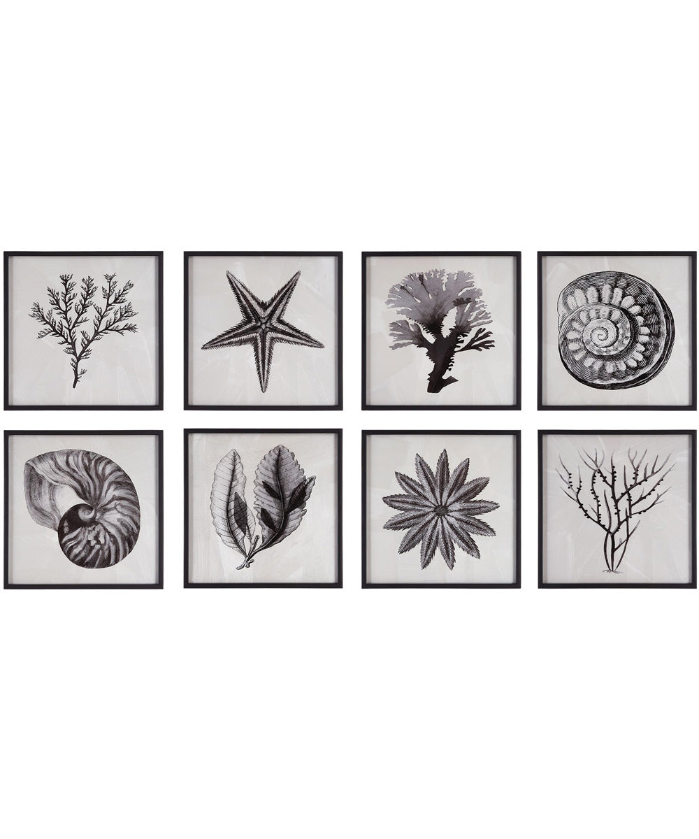 Sea Living Framed Prints, Set of 8