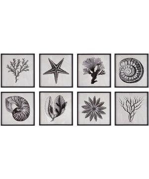 Sea Living Framed Prints, Set of 8