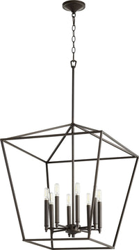 22"W Gabriel 8-light Entry Foyer Hall Chandelier Oiled Bronze