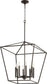 22"W Gabriel 8-light Entry Foyer Hall Chandelier Oiled Bronze
