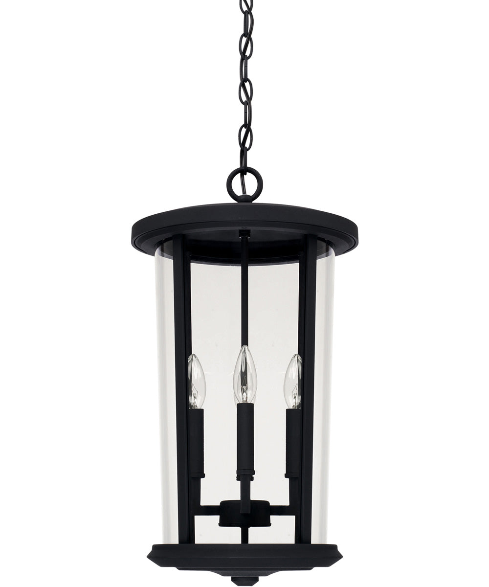 Howell 4-Light Outdoor Hanging Rain or Shine - Black with Clear Glass