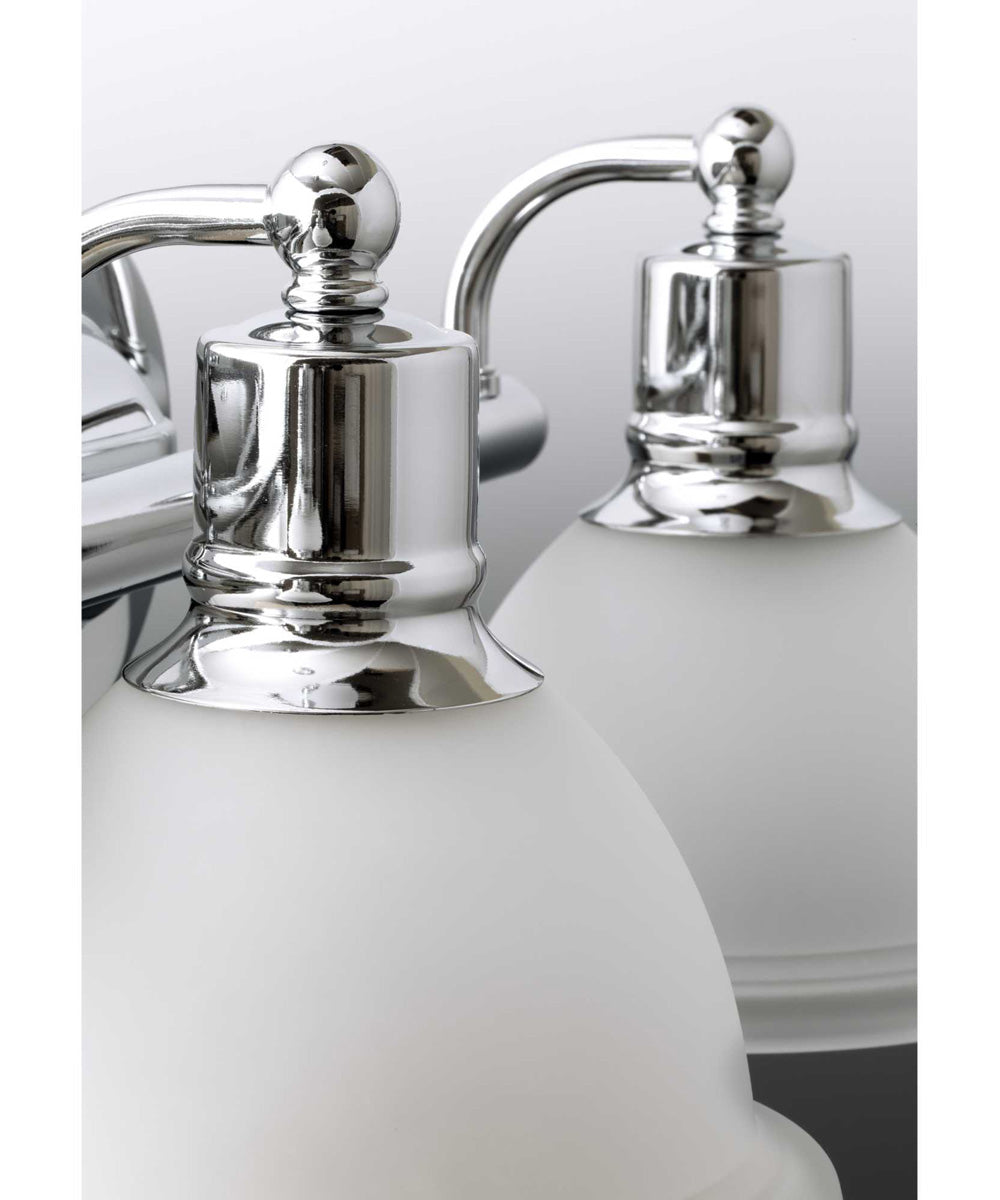 Madison 4-Light Etched Glass Traditional Bath Vanity Light Polished Chrome