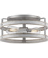 Gulliver 2-Light Galvanized Antique Whitewashed Farmhouse Style Flush Mount Ceiling Light Galvanized Finish