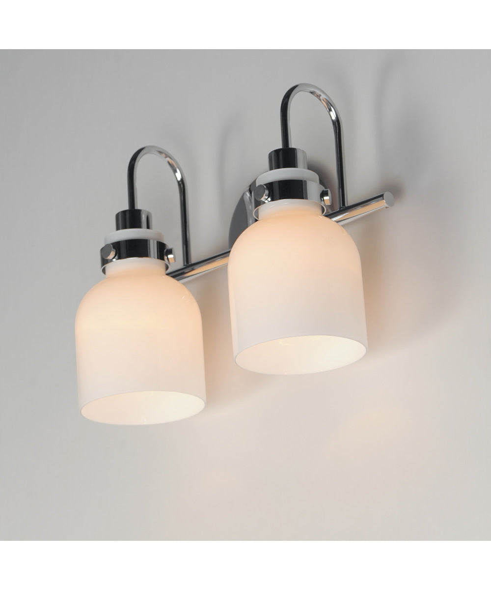 Milk 2-Light Bath Vanity Polished Chrome