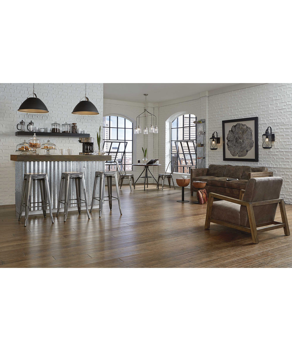 Tre 1-Light Metal Shade Coastal Pendant Light Graphite