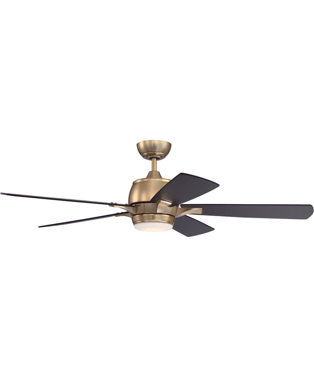 52" Stellar 1-Light Ceiling Fan Satin Brass