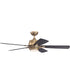 52" Stellar 1-Light Ceiling Fan Satin Brass