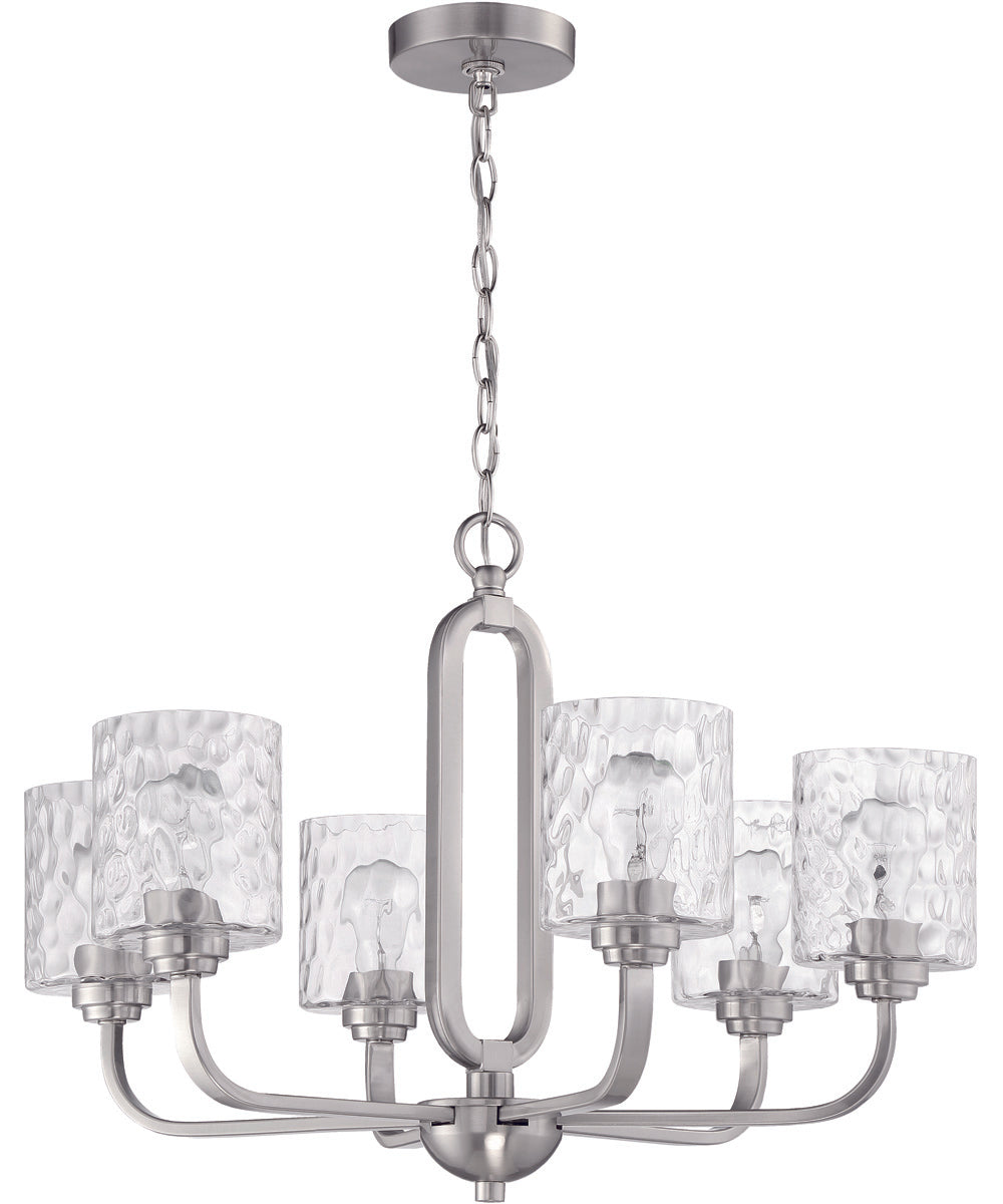Collins 6-Light Chandelier Brushed Polished Nickel