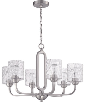 Collins 6-Light Chandelier Brushed Polished Nickel