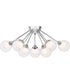 Spellbound 9-light Semi Flush Mount Polished Chrome