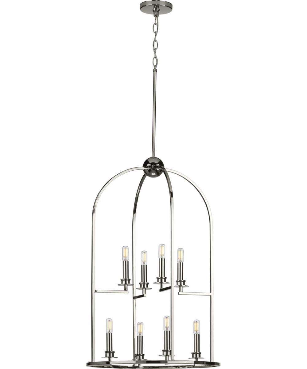 Seneca 8-Light Farmhouse Pendant Light Polished Nickel