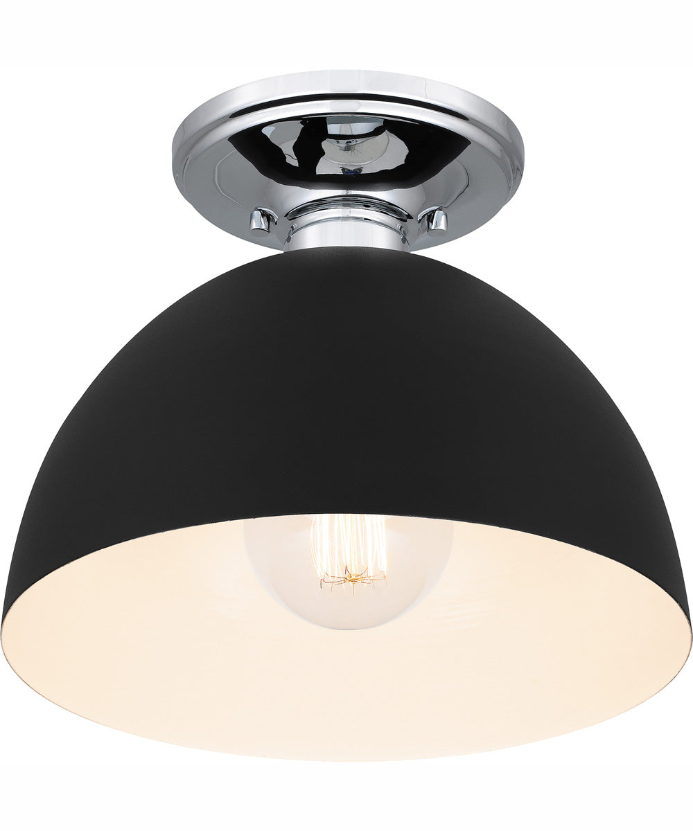 Quoizel Semi-Flush Mount Small 1-light Semi Flush Mount Earth Black