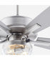 52" Ovation Patio 2-light LED Indoor/Outdoor Patio Ceiling Fan Satin Nickel