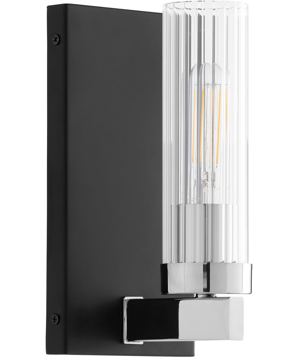 Kilbey 1-light Bath Vanity Light Matte Black w/ Chrome