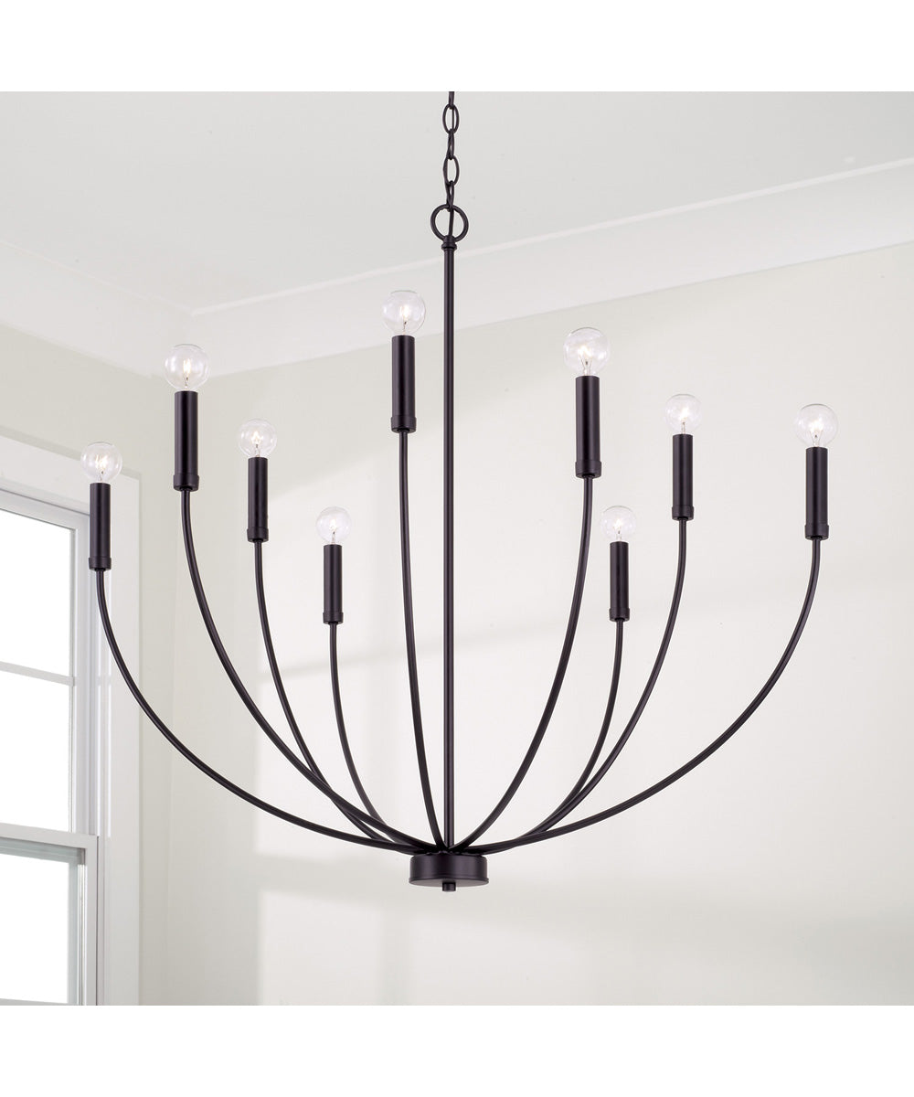 Ansley 9-Light Chandelier Matte Black