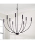 Ansley 9-Light Chandelier Matte Black