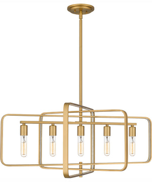 Dupree Small 5-light Island Light Brushed Weathered Brass