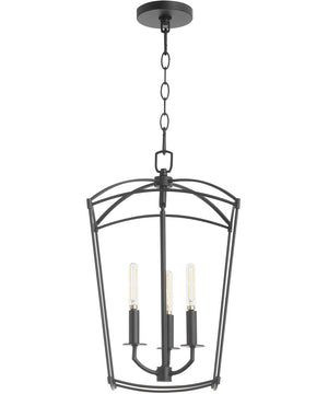 Mantle 3-light Entry Foyer Hall Chandelier Matte Black