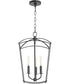 Mantle 3-light Entry Foyer Hall Chandelier Matte Black