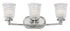 24"W Bennett 3-Light Bath Three Light in Polished Nickel